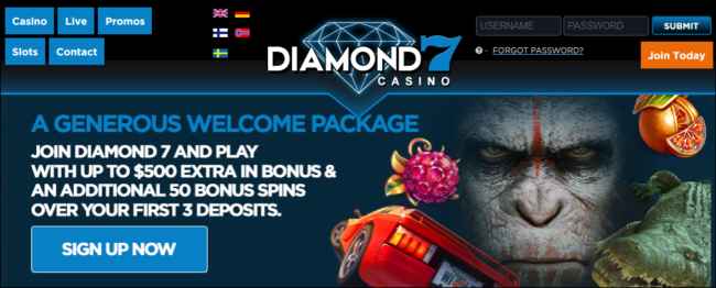 Match Bonus At Diamond7 Casino!