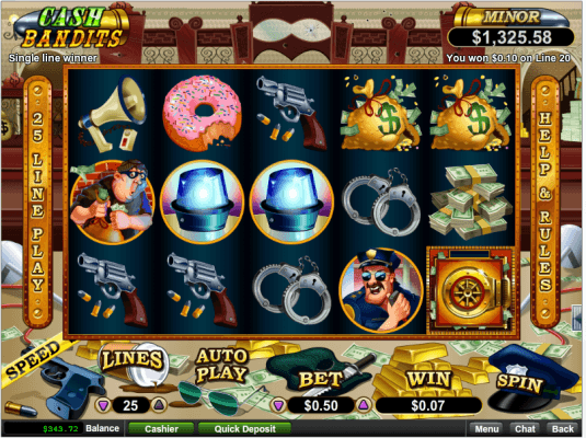PLay Cash Bandits Online Video Slot For Free