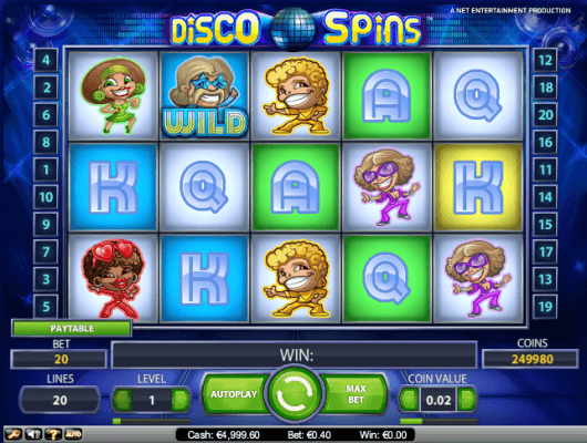 Play Disco Spins Online Video Slot For free