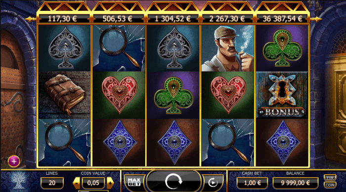 Play HOLMES AND THE STOLEN STONES Online Video Slot for Free