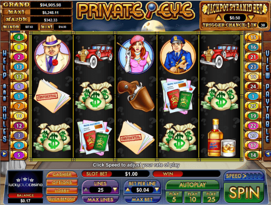 PLay Private Eye Online Video Slot For Free
