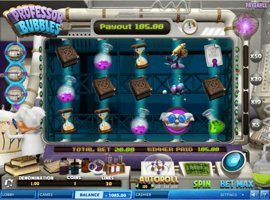Play Professor Bubbles Online Video Slot For Free