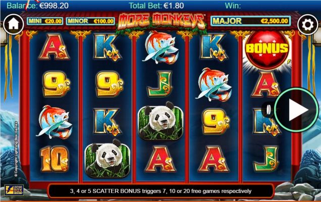 Play Stellar Jackpots with More Monkeys Online Video Slot For Free
