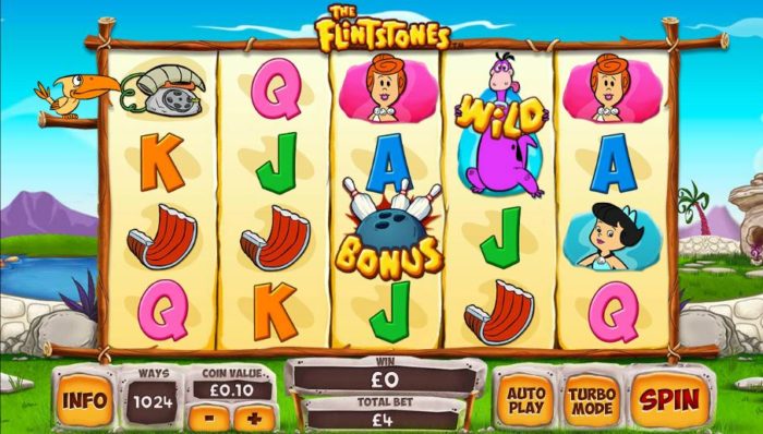 Play Flintstones online slot for free