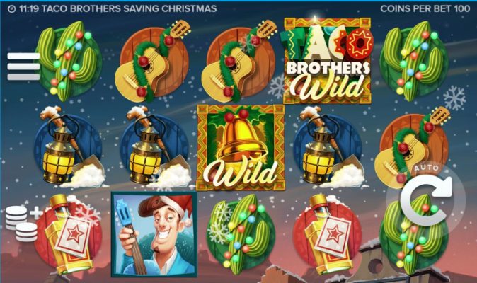 Play Taco Brothers Saving Christmas Video Slot For Free